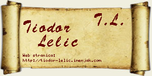 Tiodor Lelić vizit kartica
